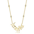 Kirin Pure 925 Silver Jewelry Set Link Chain Link Necklace with Zircon Gold Plated Trendy Style