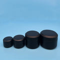 Factory Empty PET Plastic 50g 30g 100g 150g 200g 250g Round Black Cosmetic Jar for Cream Cosmetic Packaging Containers