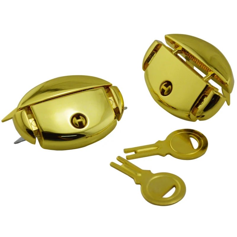 Luxury Wooden Handbag Box Metal Accessories Vintage Jewelry Box Lock and Key Hardware