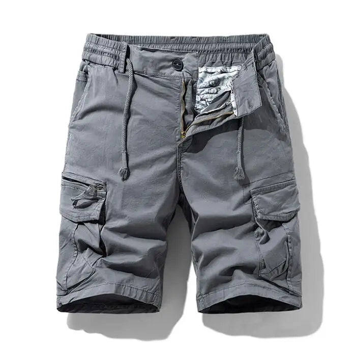 Cargo Shorts Men's Loose Straight Leg Casual Short Pants Summer Men Wear Drawstring  Pants
