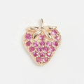LOZRUNVE 925 Sterling Silver 18k Gold Plated Jewelry Ladies Sweet Princess Mini Strawberry Stud Earring