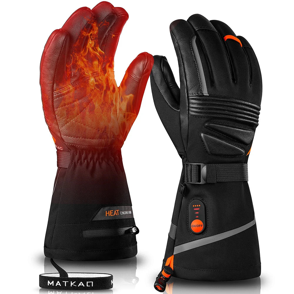 Winter USB Electric Heated Gloves New Version Electronic Heating Ski Moto Finger Gloves with Hand Warmer Warm and Comfortable