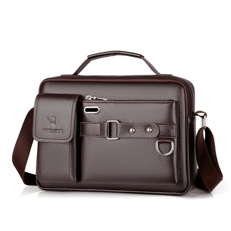 PU Leather Men's Handbag Vintage Messenger Men Shoulder Bag Male Casual Design Custom Your Own Design Logo Bag
