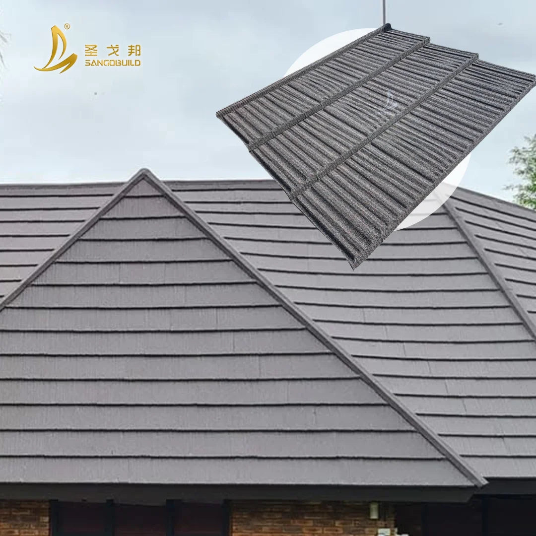 House Roof Makuti Grained Metal Roof Tiles Heat Resistant Durable Waterproof CE Standard Factory Price