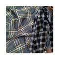 Eco-friendly 2024 New Design Check Plaid Pattern tr Spandex Yarn Dyed Knitted Polyester Stretchy Rayon Fabrics for Clothing