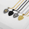Custom Masonic Necklace Stainless Steel Shield Men Pendant Necklace