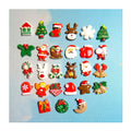 100Pcs Mini Christmas Theme Flatback Resin Cabochons Elk Snowflake Candy Cane Xmas Tree Embellishments Crafts