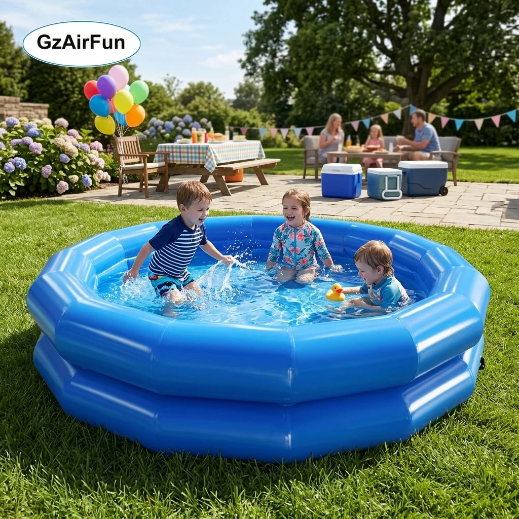 Custom Home PVC Inflatable Swimming Pool with 1 Year Warranty Repair Kit Included Customizable Size for Adults and Kids