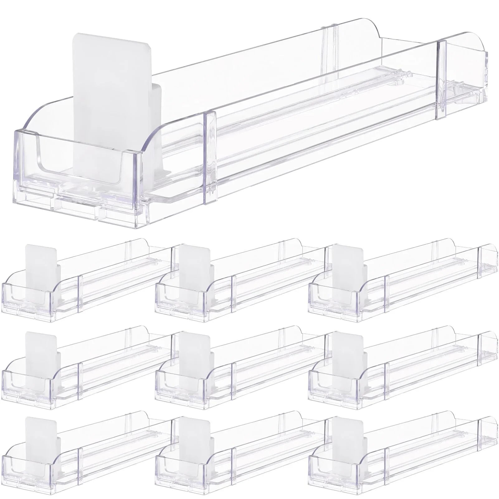 Retail Display Acrylic Divider Spring Loaded Adjustable Cigarette Tobacco Pack Product Cabinet Tray Lane Shelf Pusher System