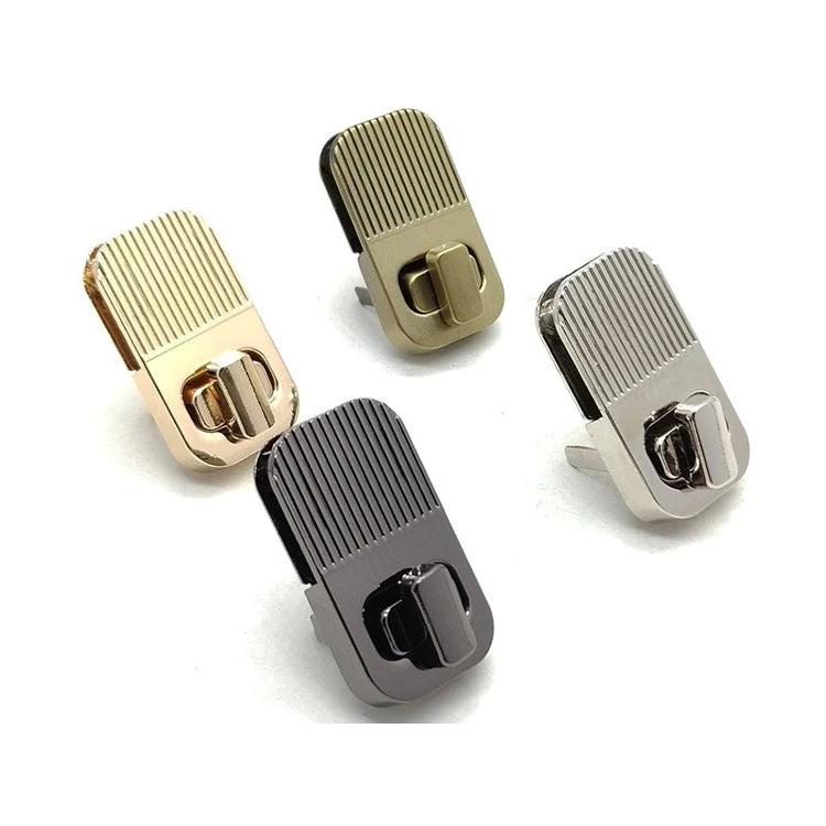 Fashionable Zinc Alloy Metal Lock for Handbags Safety & Security Accessories with Twist & Turn Features