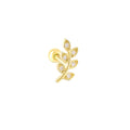 Rainbowking Best-Selling 925 Silver Leaf Micro-Infused Ear Bone Nails Opal Piercing Jewelry Thread Earrings for Women