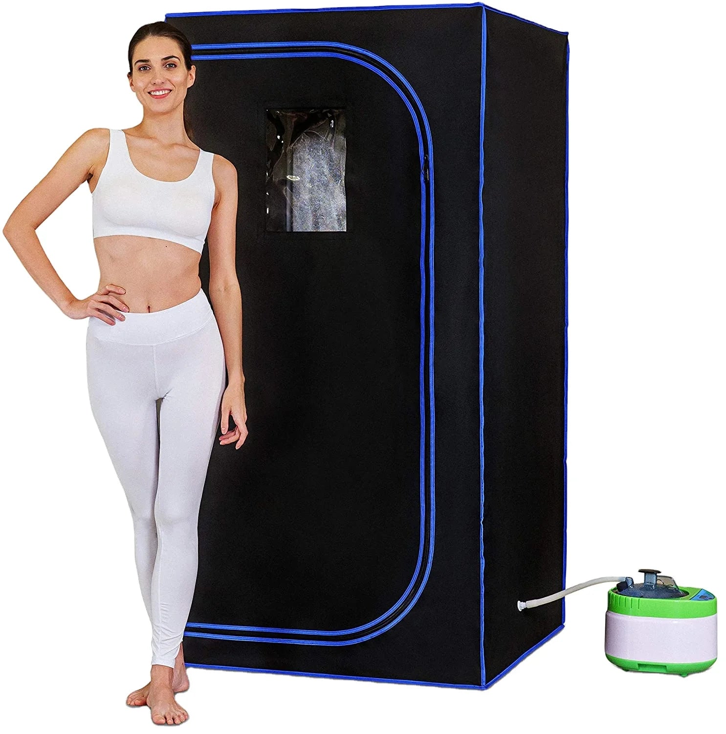 AEJSTMUN Full-Size Portable Acrylic Wet Steam Sauna Room Modern Apartment Auto Protect Safety Transom Windows Computer Control