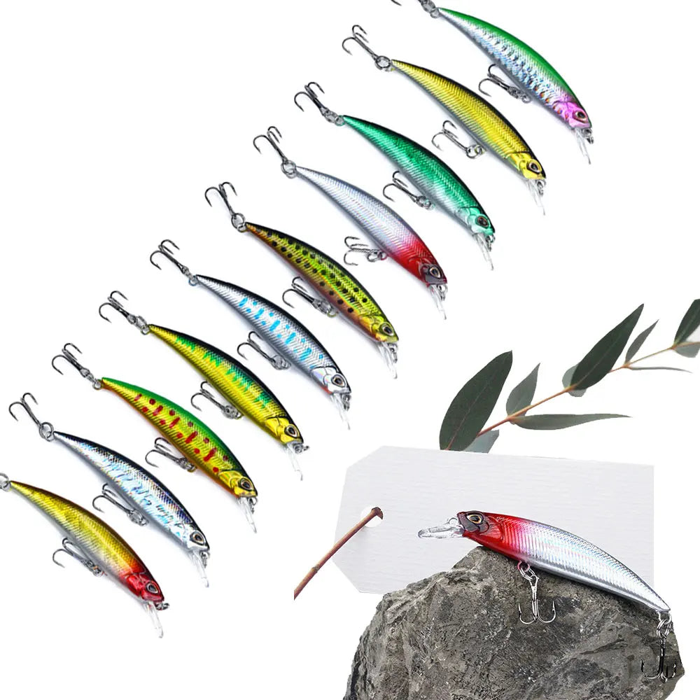 Wholesale 8cm 9g Artificial ABS Hard Plastic Bait Long Cast Sinking Minnow Fishing Lures