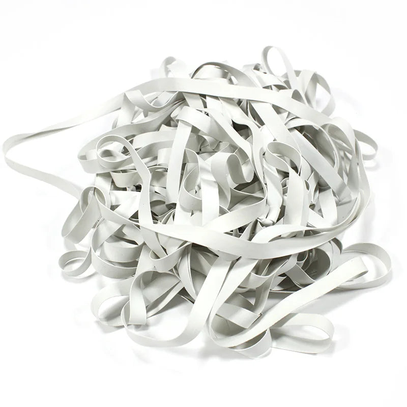 Factory Wholesale White Swimwear Accessory Natural Latex Free Synthetic Elastic Rubber Band Flat Earloop Rubber Elastic Tape