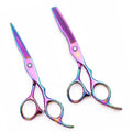 Professional Barber Scissors 6" Japan Stainless Hair Cutting Scissors Rainbow Thinning Shears Salon Hair Scissors Rainbow A1011