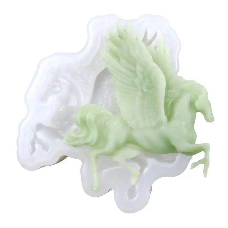 Hengya Single Rocker Horse Shape Silicone Cake Mold Hand Make Diy Soap Mold Reused
