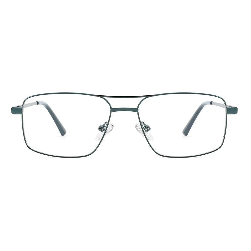 Italian Design Double Bridge Optical Frames Prescription Glasses Eyeglasses Square Metal Frames Blue Light Blocking Glasses