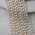 4-5mm Cheap Rice Pearl Bead with Screw Line Loose Strand for Jewelry Making Necklace Bracelet Earrings DIY