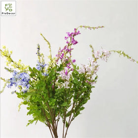 High Quality Artificial Silk Salvia Small Wild Flower for Wedding Bridal Bouquet Filler Floral Arrangement Decoration