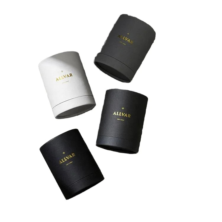 Printed Cylinder Candle Kraft Paper Tube Packaging UV Coated Gift Craft Candle Handmade Paper Biodegradable Paper Tubes