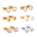 Stud Earrings Set Jewelry With Shiny Zircon Factory Price for Women Earrings Jewelry Gift