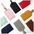 Promotional Blank Bulk Cheap Pu Leather Suitcase Luggage Tags Custom Printed Wedding Luxury Travel Luggage Tag With Logo
