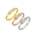 Nabest Stainless Steel Hollow Layers Rhinestone Bangles Jewelry 18K Gold Plated Geometric Women Bracelet and Bangle