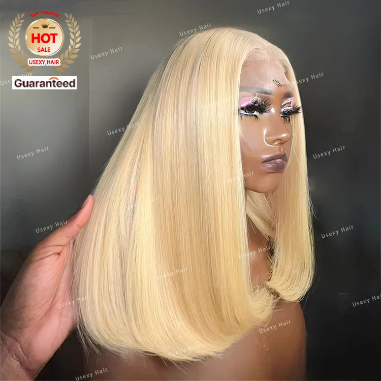 Cheap 613 Blonde Colored Bob WigRaw Peruvian Virgin Hair Wig Transparent Bob Full Lace WigShort Bob Wigs Human Hair Lace Front