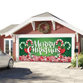 Happy Merry Christmas Garage Door Banner Cover  7x8ft Christmas Decoration Garage Door Banner