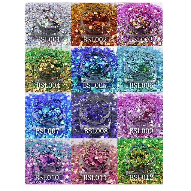 Bulk Chameleon Color Changing Glitter Eye Face Crafts Nail Chunky Glitter Mix Color Shifting Glitter