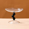 Modern Scandinavian Style Tall Glass Fruit Plate Eco-Friendly Ins Wind Gourd Dessert Bowl High Value Snack Tray for Home Use