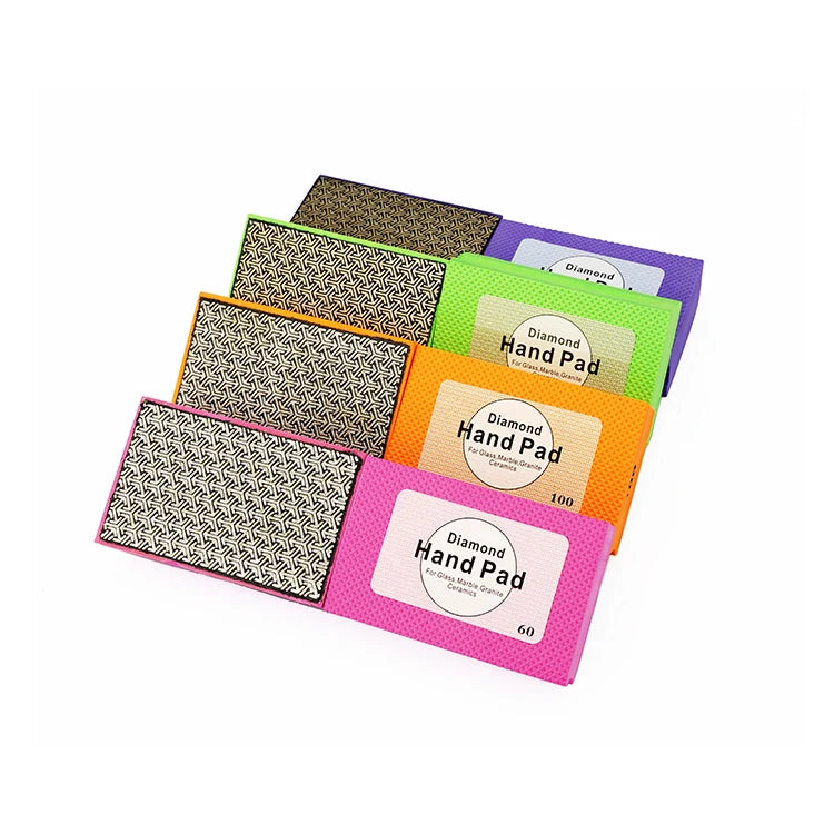 Electroplated Diamond Hand Polishing Pad Foam Backed Hand Polishing Pads for Marble Granite Ceramic Glass