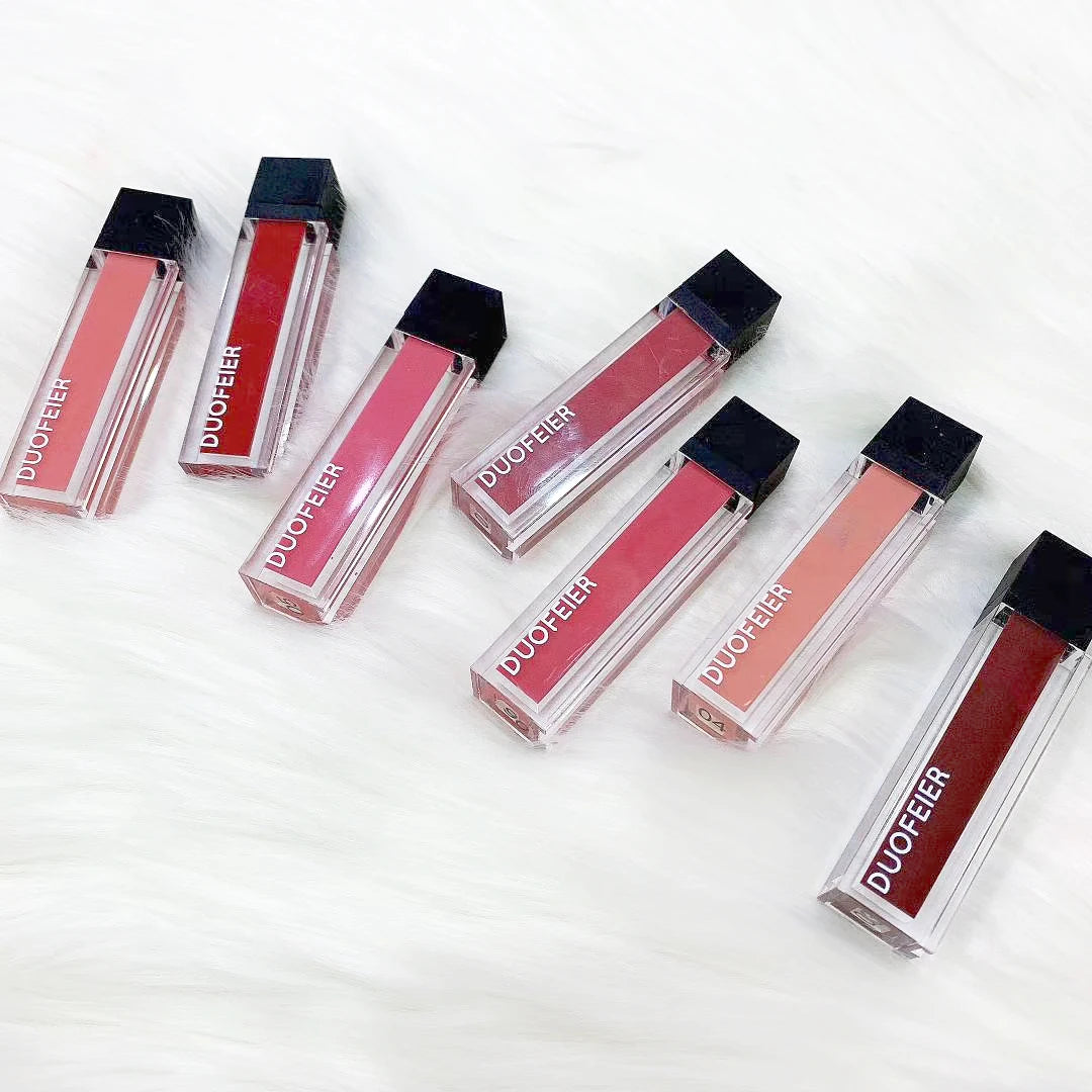 Waterproof Long Lasting Cosmetic Matt Liquid Lipstik Lipstick Mekup Balsamo Maquillaje Lapiz Labial Por Mayor Labiales Mates