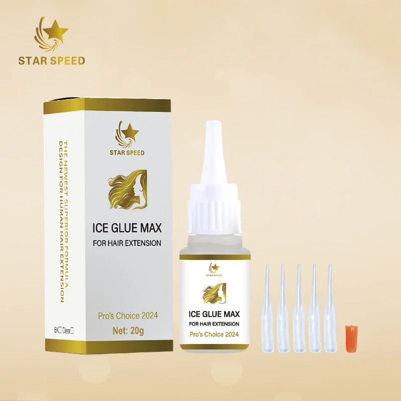 Star Speed Ice Clear Gel Natural Hair Extensions Remy Hair High-Speed Delivery Gel for Human Hair Extensions