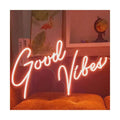 Good Vibes Arabic Cheers Neon Sign for Bedroom Wall Electronic Arabic Language Signs