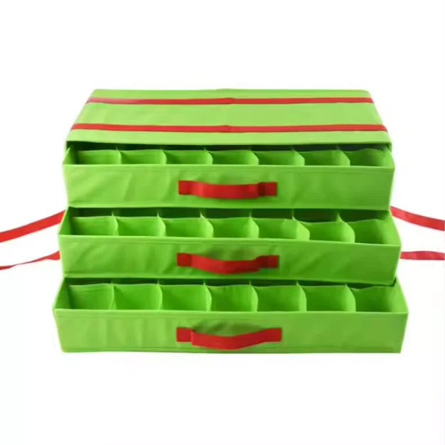 Hot Sell Holiday Foldable Christmas Ornament Storage Organizers Storage Used for Storing Things