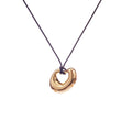 Real Gold Plated Brass Vintage Geometric Abstract Circle Pendant Black Rope Chain Necklace for Women Daily Life Fashion Jewelry