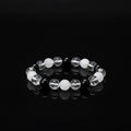10mm Natural Clear Quartz Blue Lace Agate Black Tourmaline Round Yoga Beads Stretch Bracelet