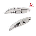 Most Popular Multifunction Bottle Cork Screw Opener Solid Stainless Steel Handle Spring Loaded Reusable Wine Corkscrew