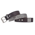 Women & Men Studded Belt Punk Rock With Pin Buckle Woman Metal Belt Black Fashion Cubic Pyramid Rivet Belt