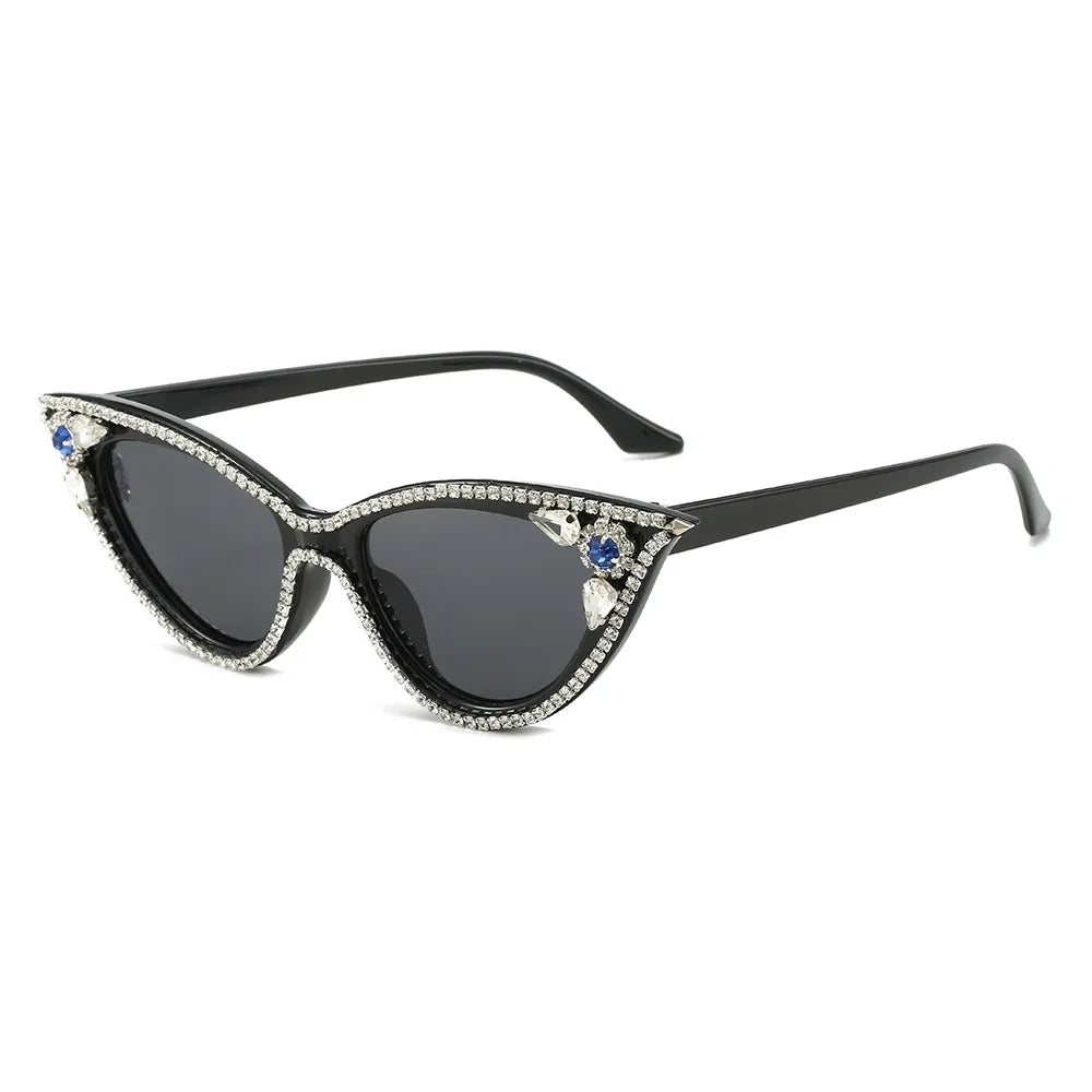 VIFF XY40045 Cat Eye Glasses Women Fashion Sunglasses With Rhinestone