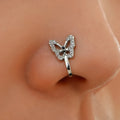 butterfly Nose Cuff Custom Wholesale Fashion Nose Cuffs Jewelry Nose Cuffs butterfly 2021
