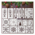 Large Christmas Snowflake Stencils Footprint Stencil Template for Painting on Floor Glass Windows