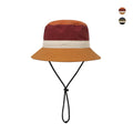 Autumn Spring Kids Sporty 5-Panel Bucket Hat Quick-Drying Waterproof with Drawstring Windproof and Color Shade Features