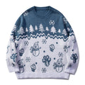 2024 Custom Cartoon Jacquard Christmas Sweater Pullover Knitwear Crew Neck Winter Knit Sweater for Man