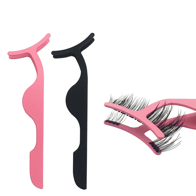 Wholesale Stainless Steel Gold Black Pink Eyelash Extension Tweezers Set