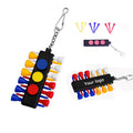 1Set Portable Plastic Golf Tee Holder Carrier With 12 Golf Tees and 3 Plastic Ball Markers With Keychain Golf Accessories