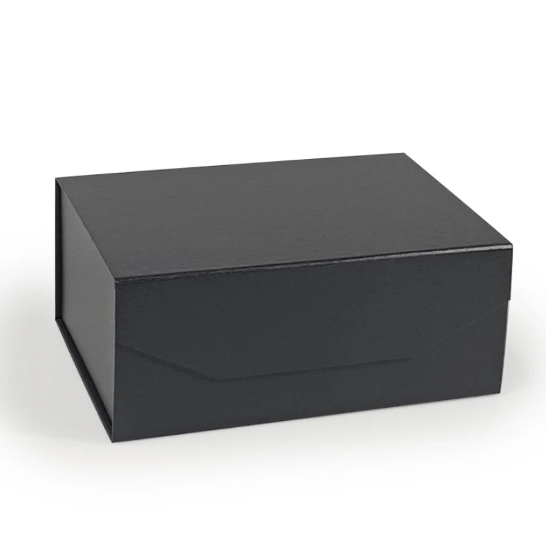 Low Moq Luxury Folding Package Wholesale Black Collapsible Food Box Magnetic Lid Closure Boxes with custom logo