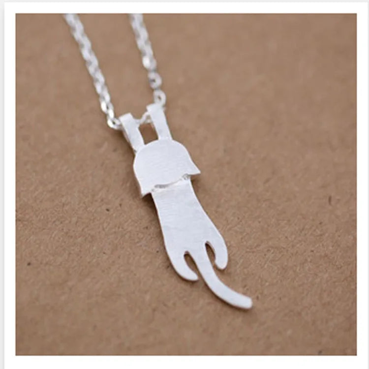 Wholesale New Fashion Jewelry Chain 925 Silver Cat Necklace for Women