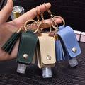 30MLHand Sanitizer Holder Keychain Sprayer Portable Leather Collocation Keychain Hand Sanitizer Holder Keychain Reusable Bottle